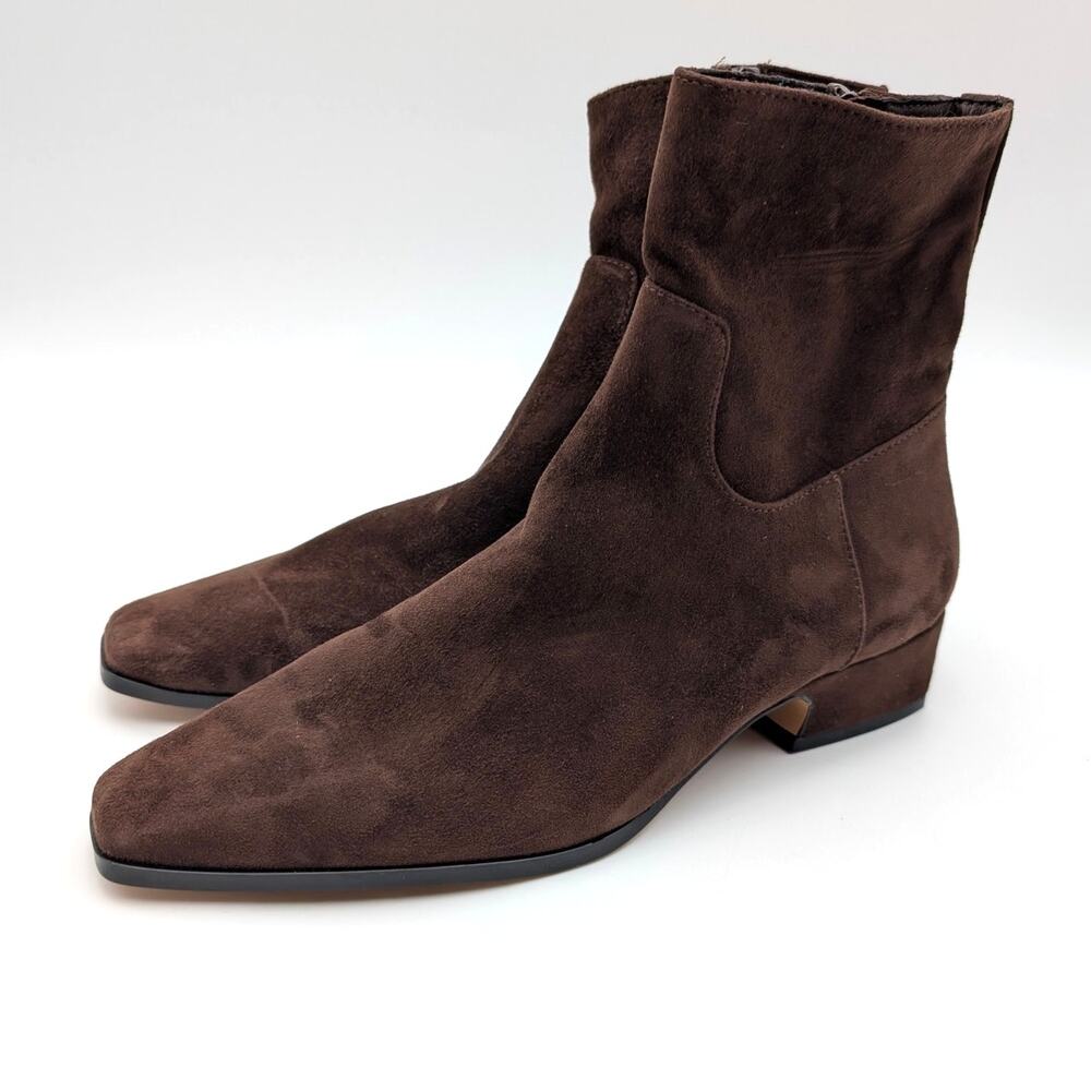 Steve Madden Dusty Block Heel Ankle Bootie Womens Brown Size US6M EU36.5